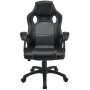 Grauer Juskys Racing Schreibtischstuhl Montreal mit gepolsterten Armlehnen und ergonomischer Form.