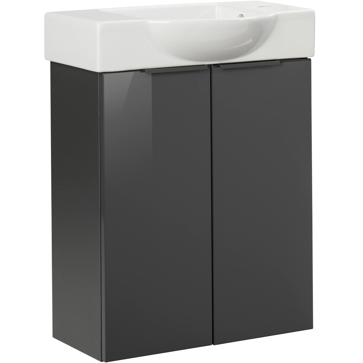 Fackelmann Waschbeckenunterschrank SBC, Anthrazit, 52 cm breit.