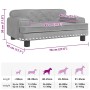 vidaXL Hundebett Hellgrau 70x45x30 cm Samt 171883_7