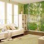 Komar Fototapete Sunday mit Birkenwald-Motiv im Wohnzimmer, 368x254 cm.