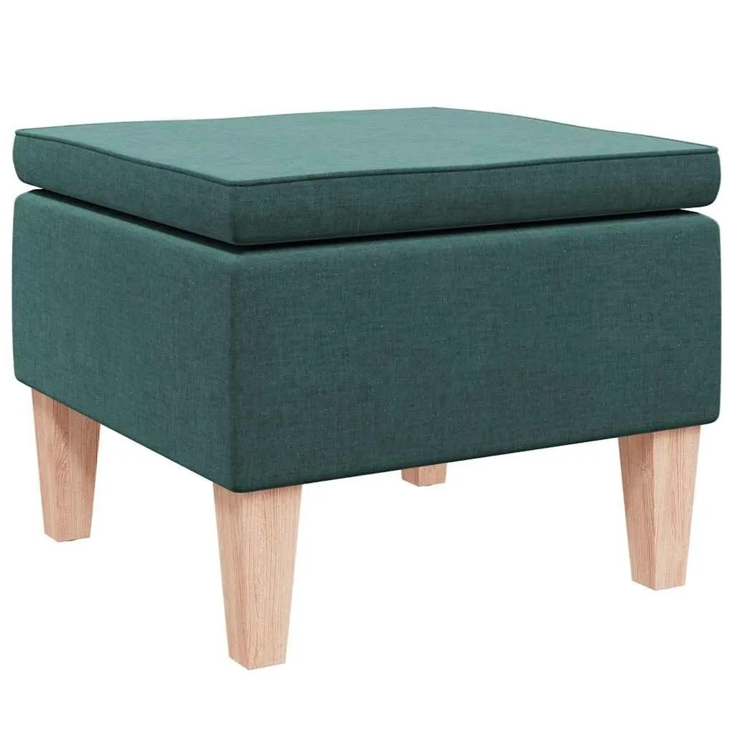 vidaXL Hocker mit Holzbeinen Dunkelgrün Stoff 329431