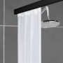 Schwarze Schöner Wohnen Duschschiene Jete mit Duschvorhang und Regendusche.