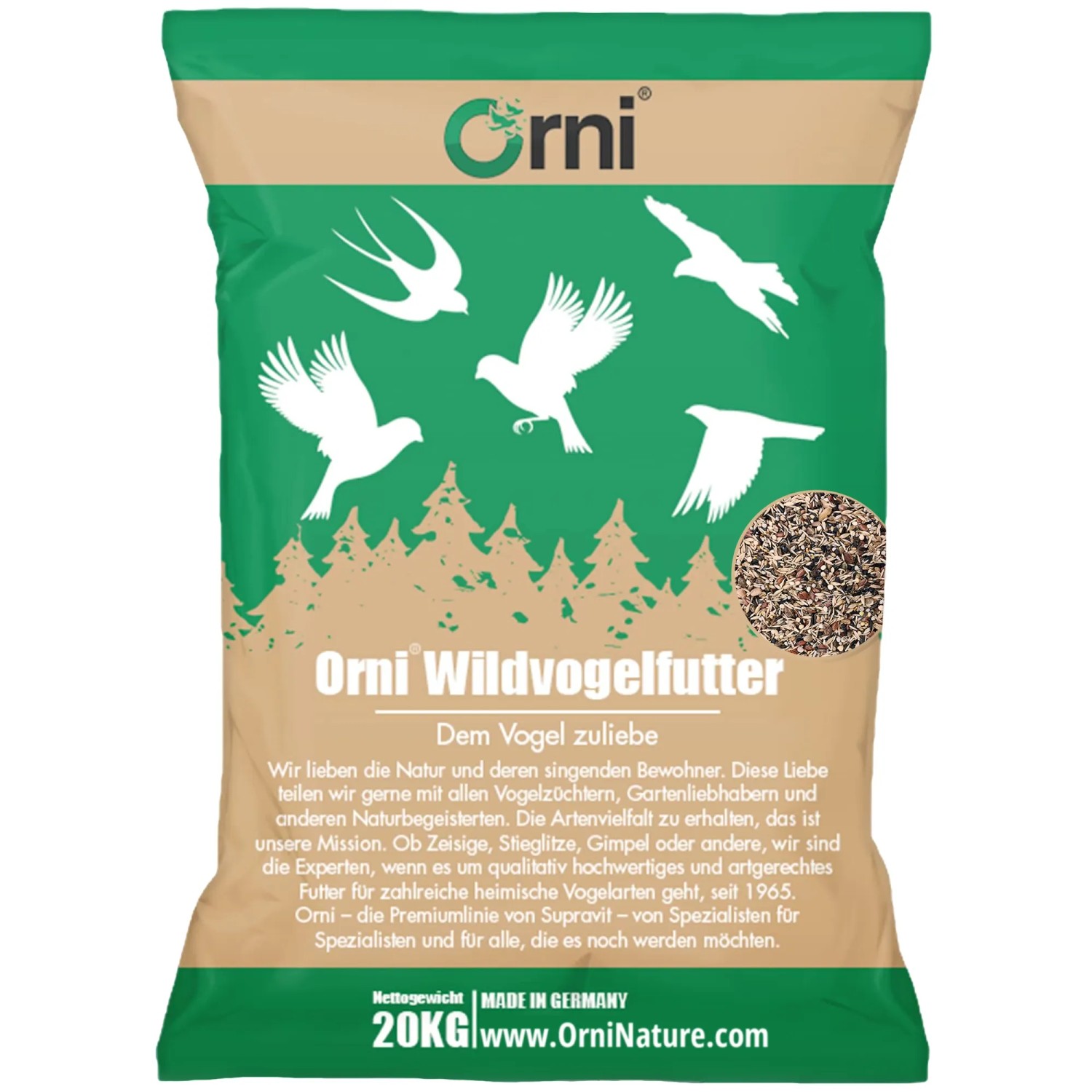 Orni Zeisig  Premium Zeisig Vogelfutter Mischung aus Samen und Körnern