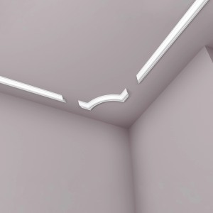 NOEL & MARQUET Eckelement-Set O16, 4 Stk., Zierelemente in Weiß für die Decke.