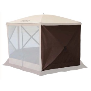 Seitenwand für Faltpavillon ClapTop 600, braun, aus Polyester, zum Schutz vor Wind und Wetter.