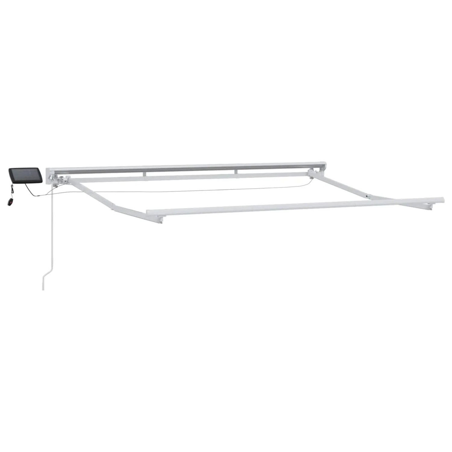 vidaXL Manueller Markisenrahmen mit LEDs Weiß 3 x 2 m Aluminium 42024795