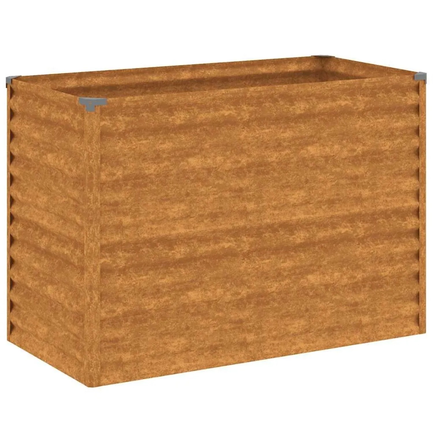 DELUKE Hochbeet Aus Cortenstahl AKSEL Unten Offen Hochbeet Metall Pflanzenbeet Metall Metall Blumenbeet Gemüsebeet 100x50x69cm