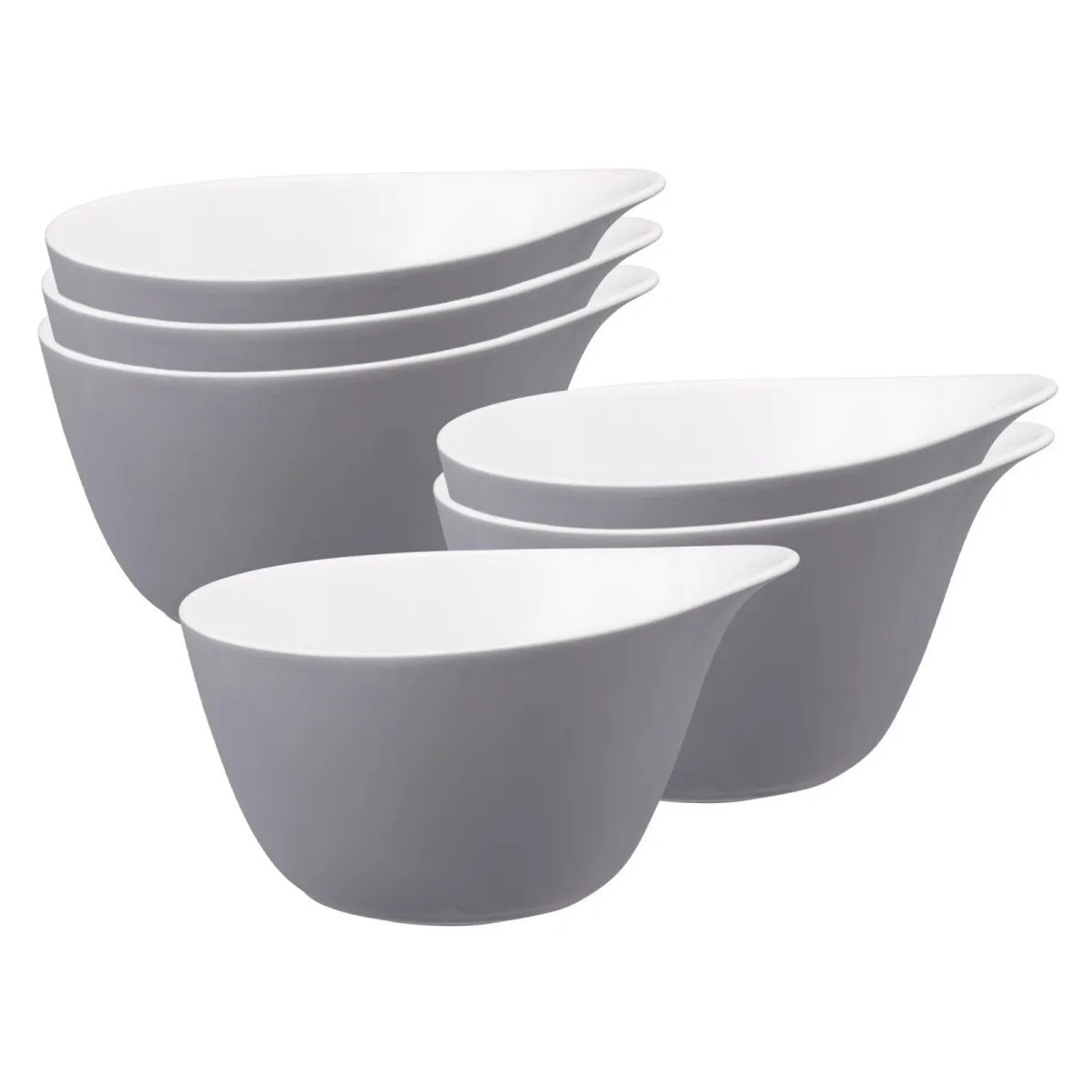 Seltmann Weiden Life Fashion Müslischale 16 x 14 cm 6er Set Elegant Grey
