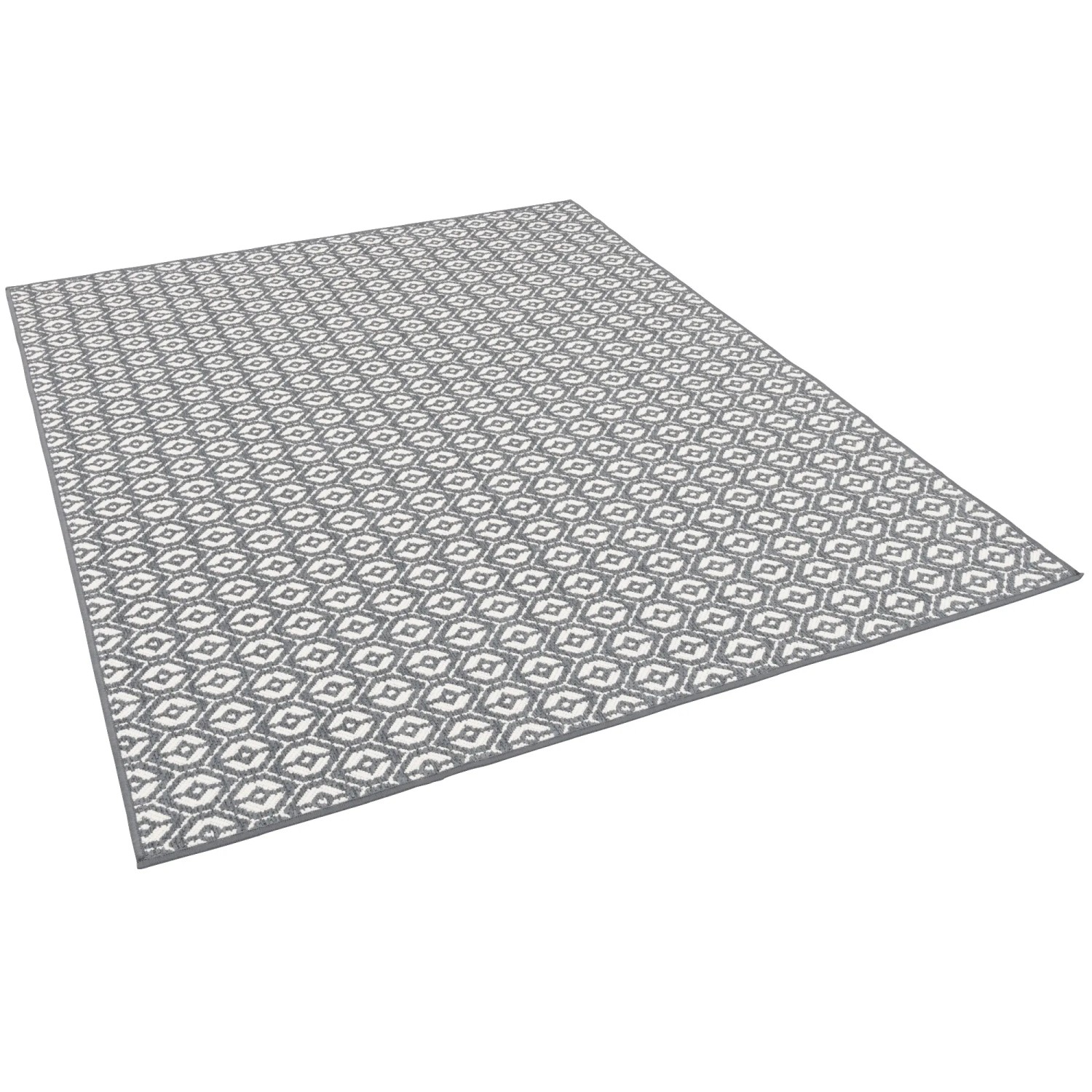 Grauer Snapstyle In- und Outdoor Teppich Cape Cod (200x300cm) mit geometrischem Muster.