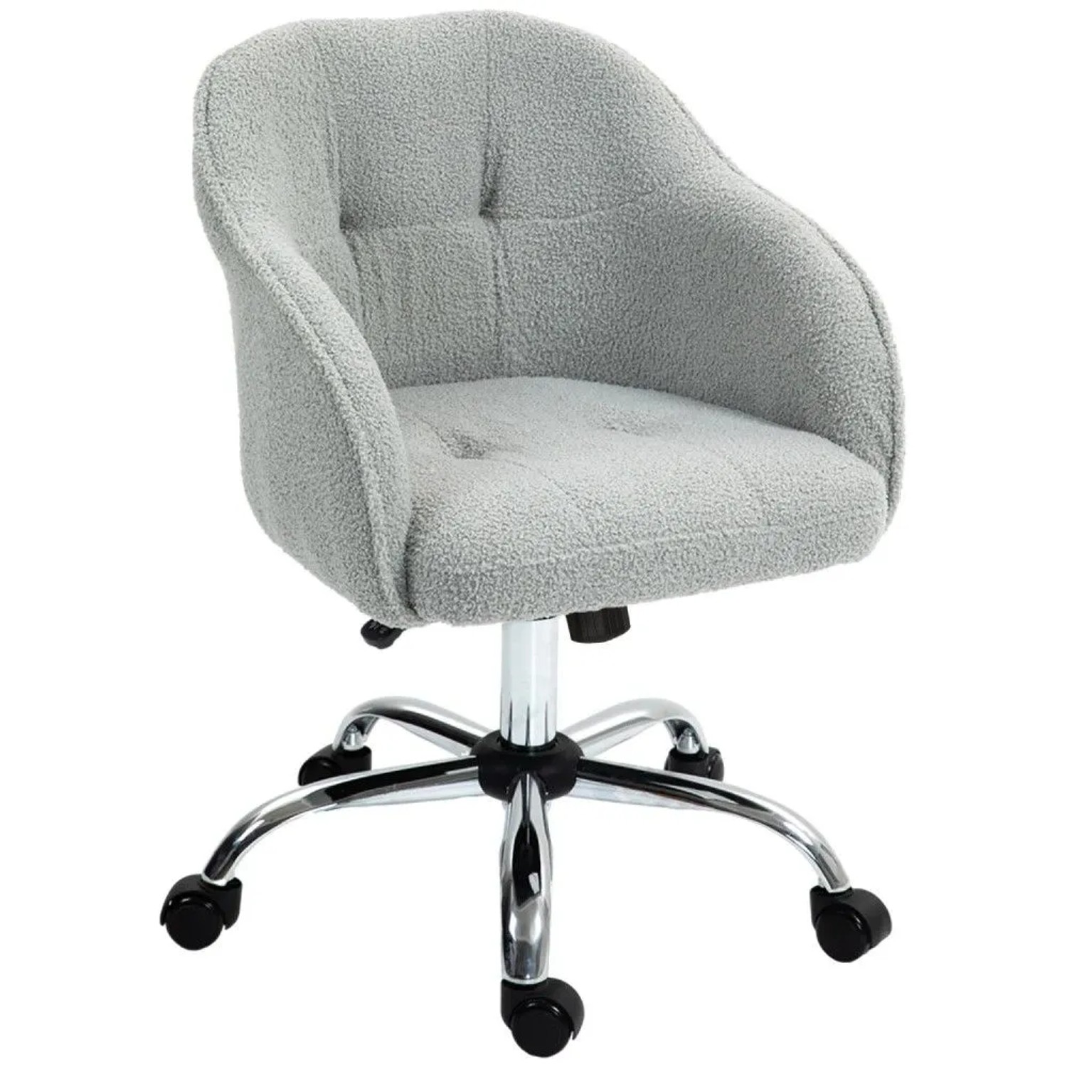 HOMCOM Homeoffice Stuhl Ergonomisch für Schlafzimmer Arbeitszimmer Grau