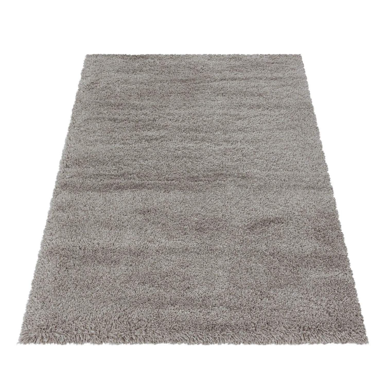 Beiger Ayyildiz Hochflorteppich Fluffy, 120x170 cm. Shaggy Teppich für Wohnräume.