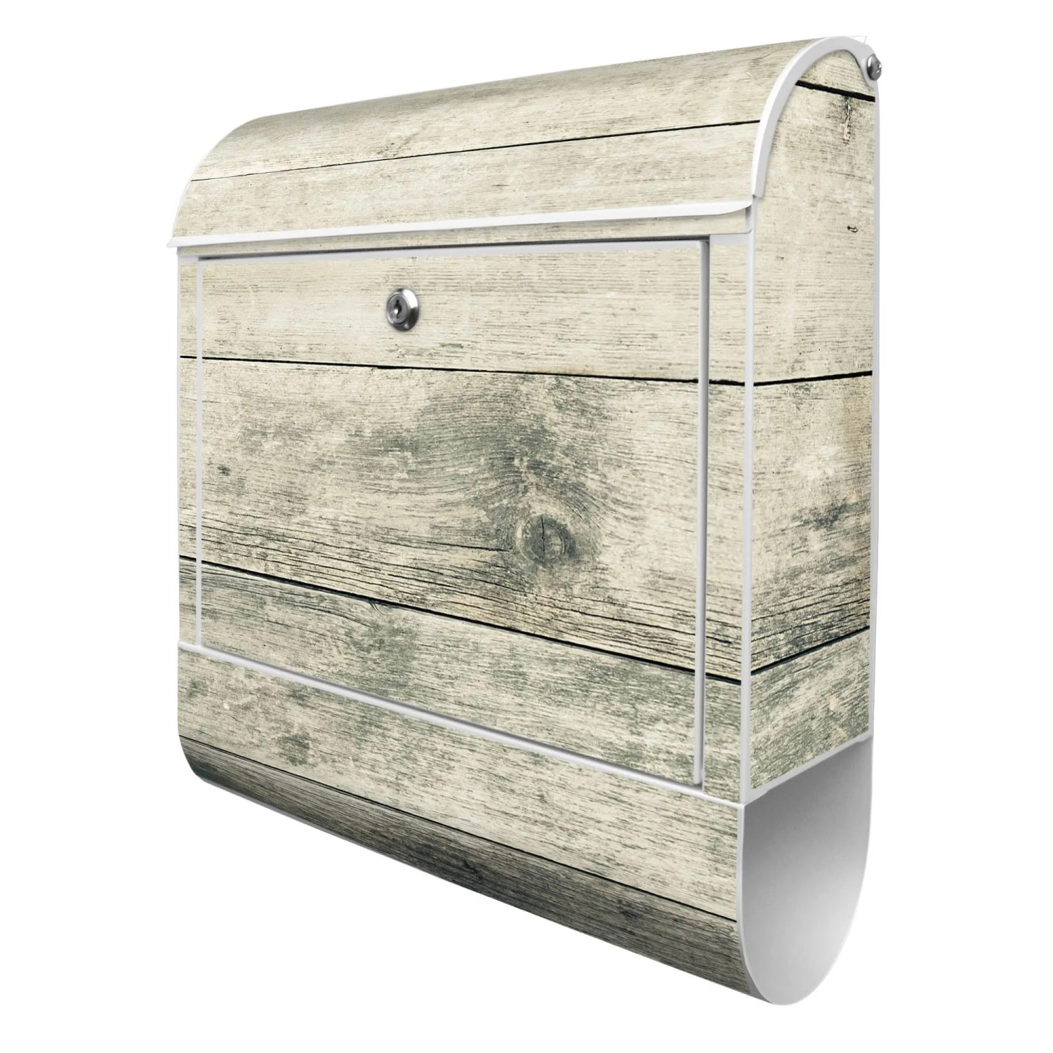 Banjado Design Briefkasten Weiß Pulverbeschichtet 39x47x14cm 2 Schlüssel Mi günstig online kaufen