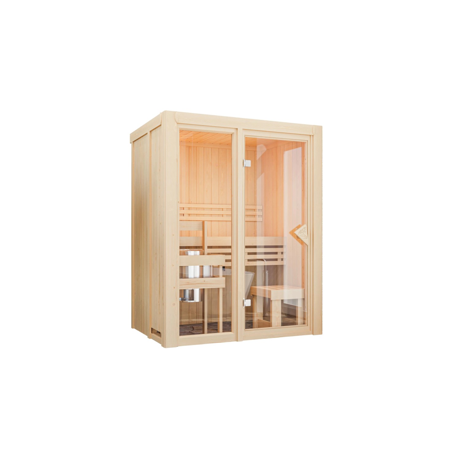Chillroi Sauna View 1 SET Naturbelassen 3,6kW Bio Ofen günstig online kaufen