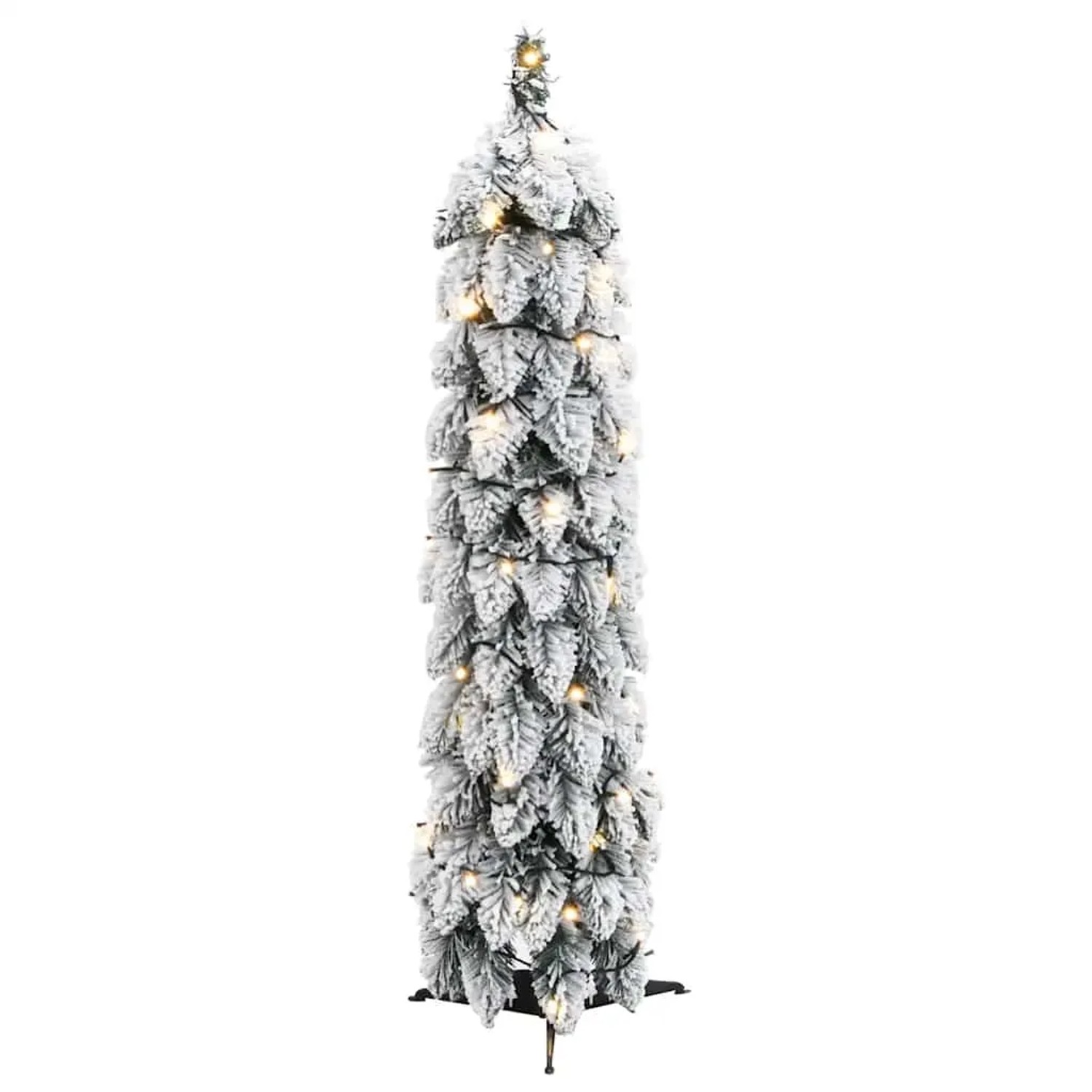 vidaXL Künstlicher Weihnachtsbaum Beleuchtung & Schnee 45 LEDs 90 cm 357695
