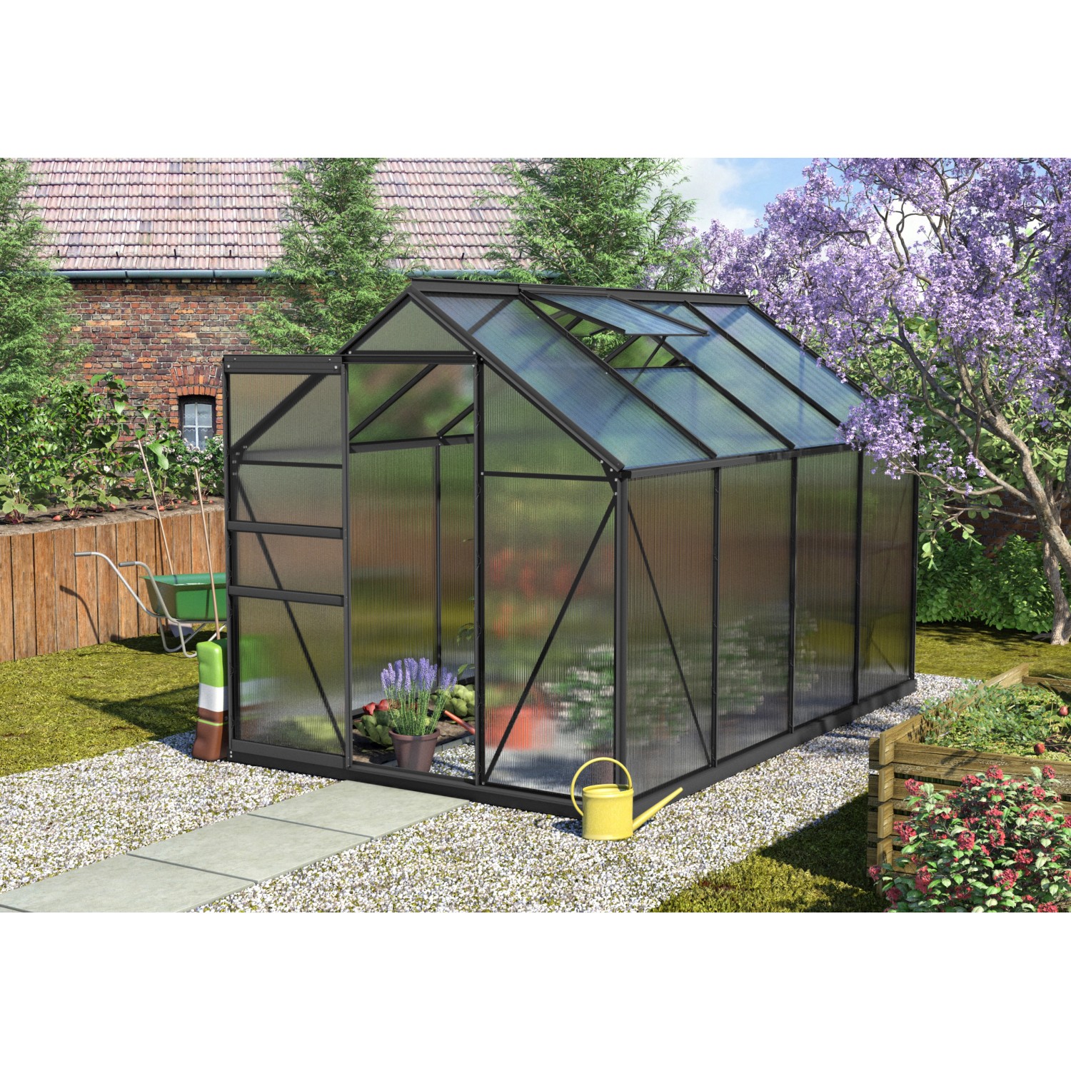 Vitavia Gewächshaus Calypso 5800 HKP 4 mm - Schwarz Vorzugsset