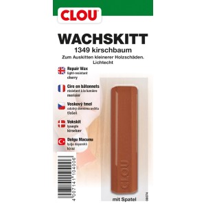 Clou Wachskitt Kirschbaum 15g zum Ausbessern von Holz, inklusive Spatel.