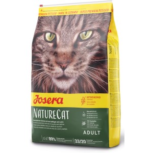 Josera NatureCat Trockenfutter 10kg, getreidefrei mit Geflügel & Lachs für ausgewachsene Katzen.