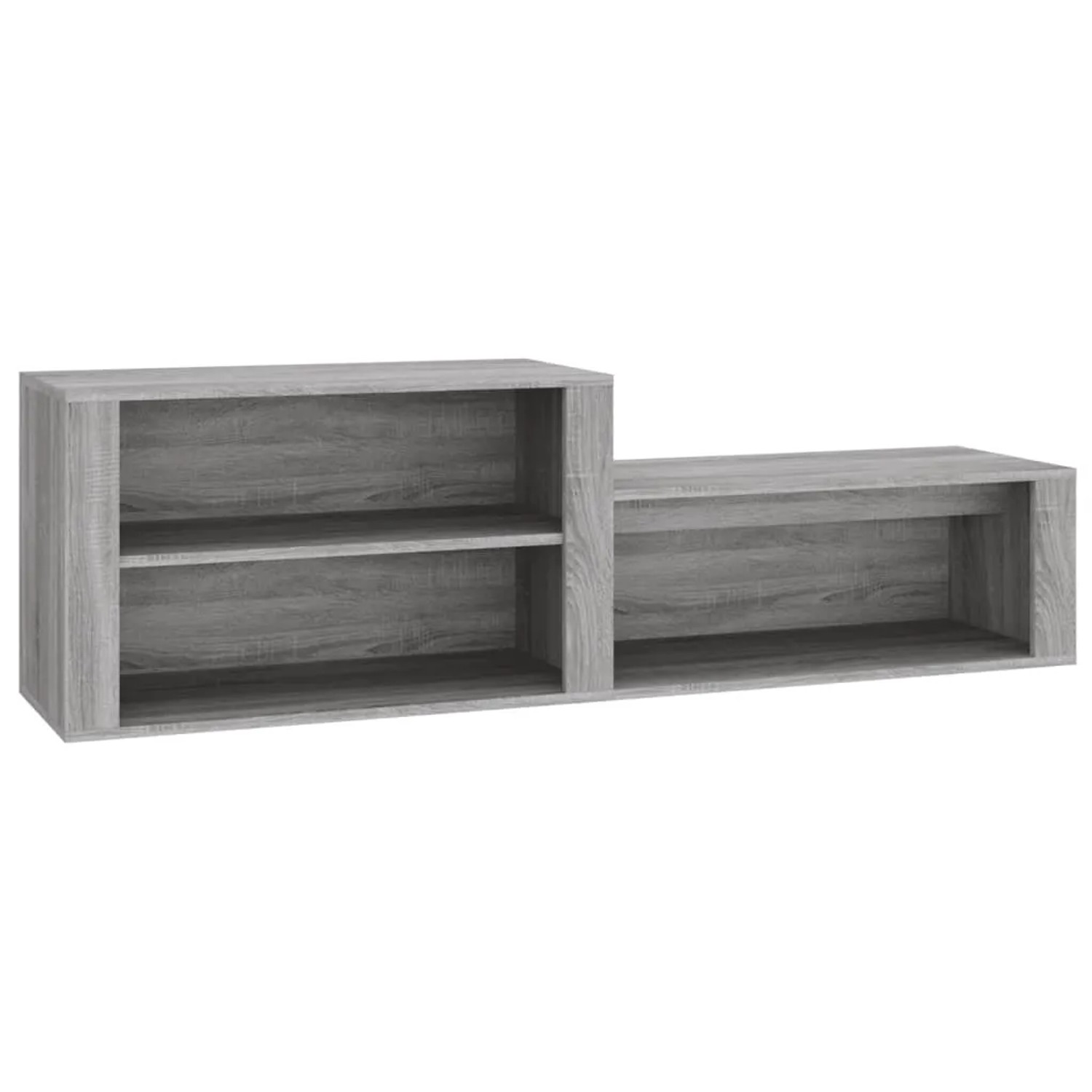 vidaXL Schuhschrank Grau Sonoma 150x35x45 cm Holzwerkstoff 816918