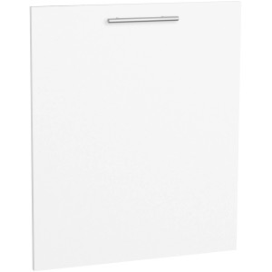 Optifit Tür für vollintegrierten Geschirrspüler Bengt932, 59,6x70 cm, weiß mit Edelstahlgriff.
