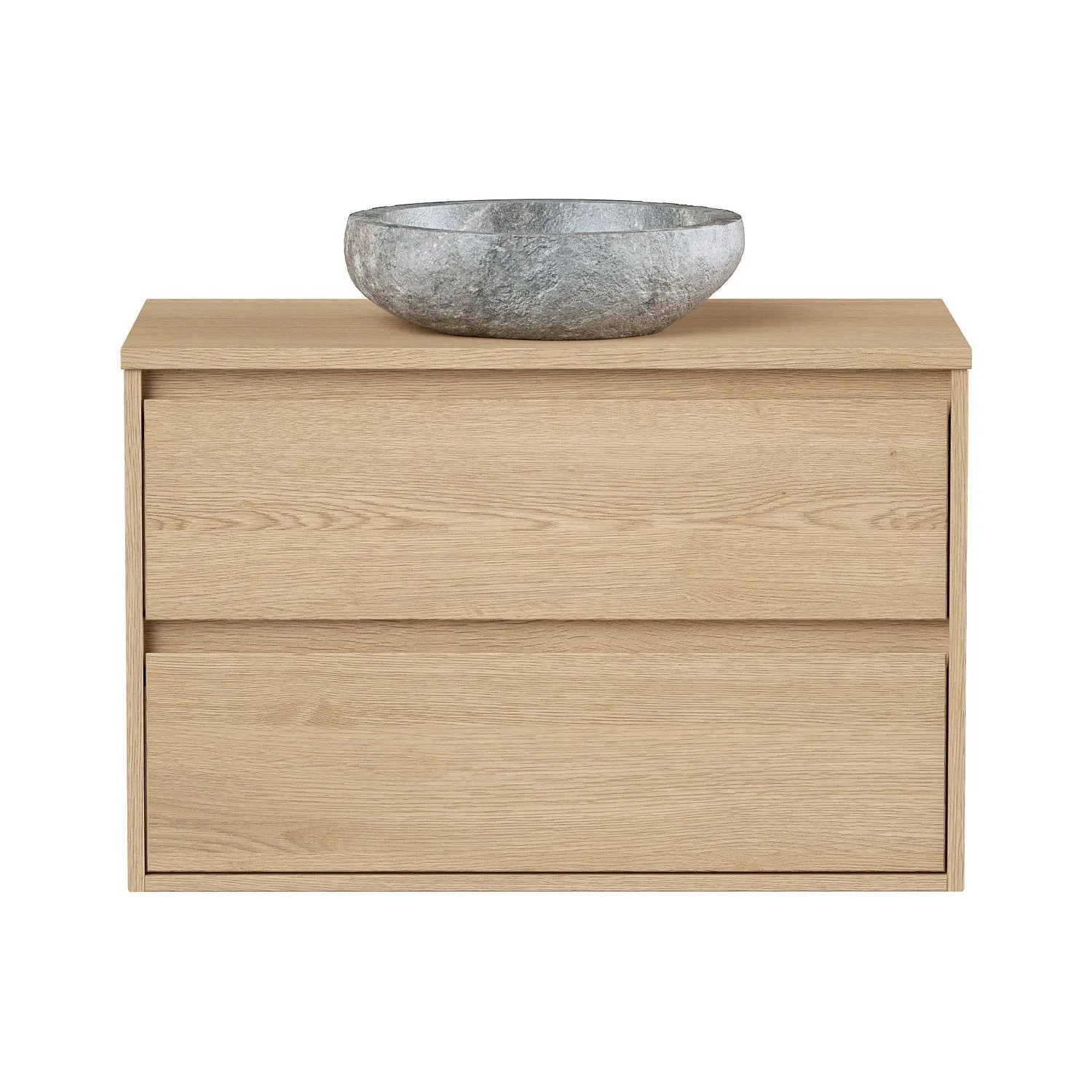 Vente-unique Einzelwaschtisch Milipam Naturfarben Hell 80 cm