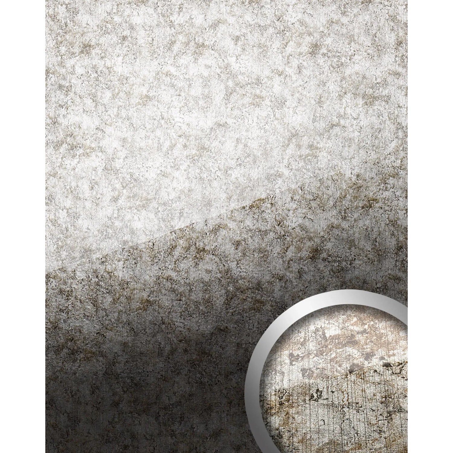 Graues Wandpaneel WALLFACE im Vintage Glas-Optik Design für die Wandgestaltung.