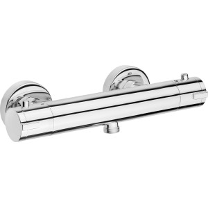 Chromfarbene baliv Thermostat-Duscharmatur DU-2010 mit Temperaturregler und Verbrühschutz.