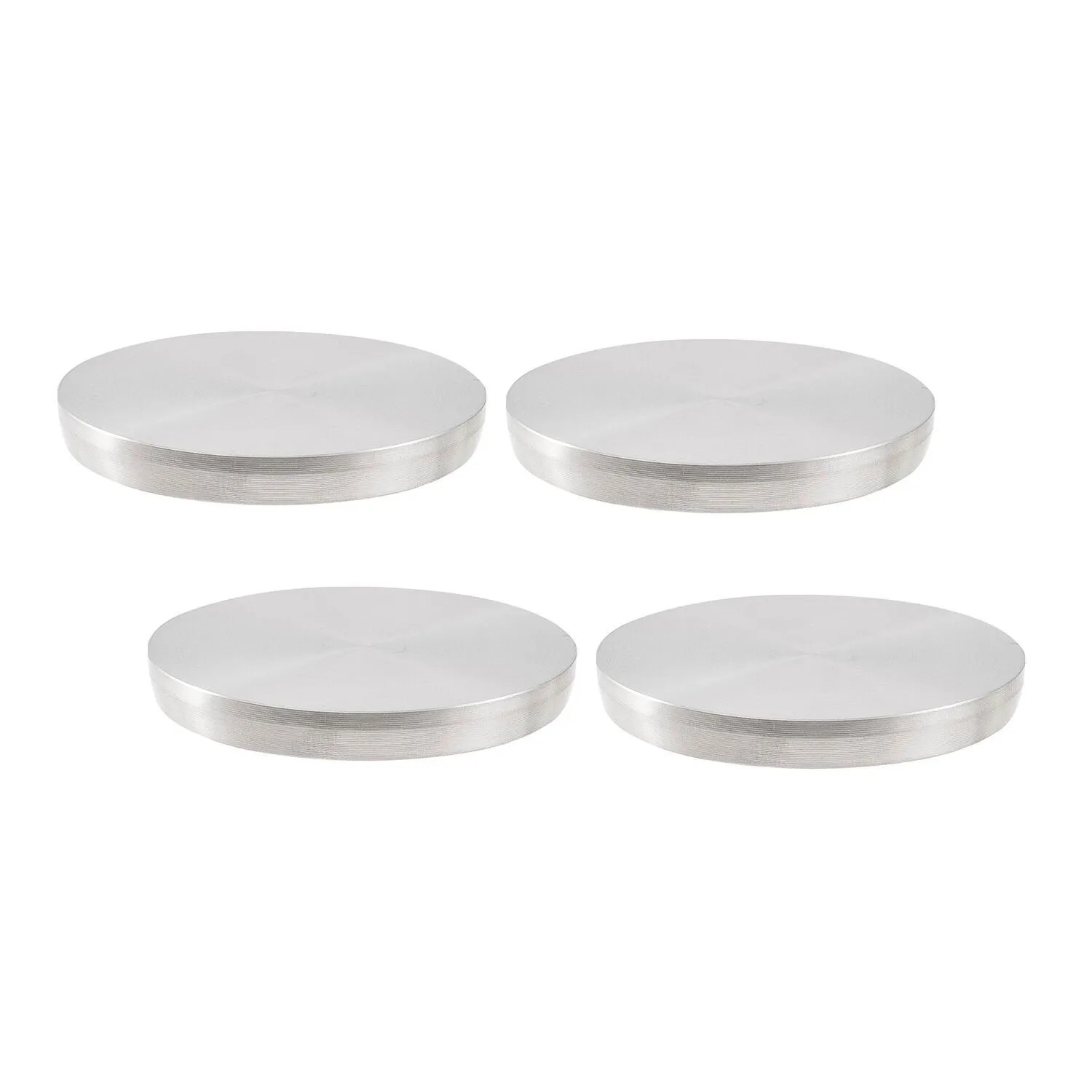vasalat Set Camar Glasplatten-Adapter für Tischbeine Ø 80 mm Edelstahl-Scheibe 4 Stück