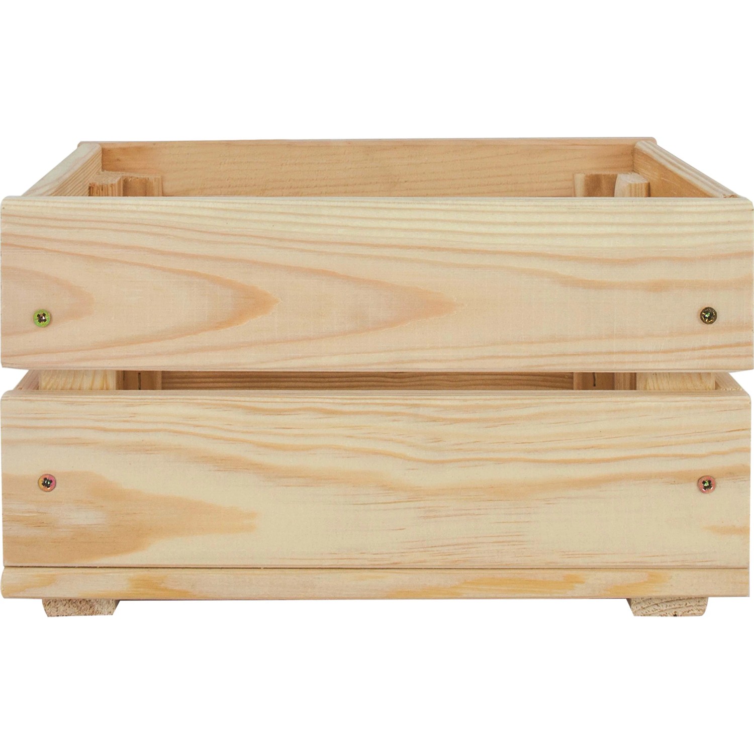 Holz-Allzweckkiste Klein (6,2 l) aus Kiefernholz, ideal zur Aufbewahrung und als Deko.