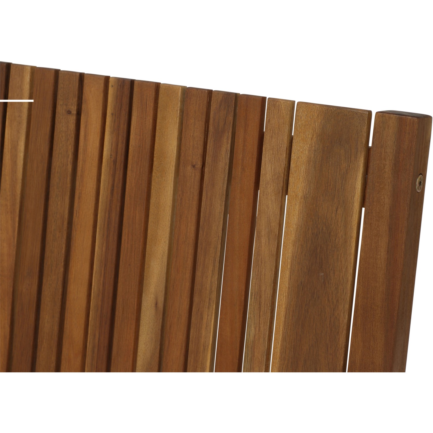 Detailansicht der Siena Garden Bank Falun aus Akazienholz, beige. Gartenbank für 2 Personen.