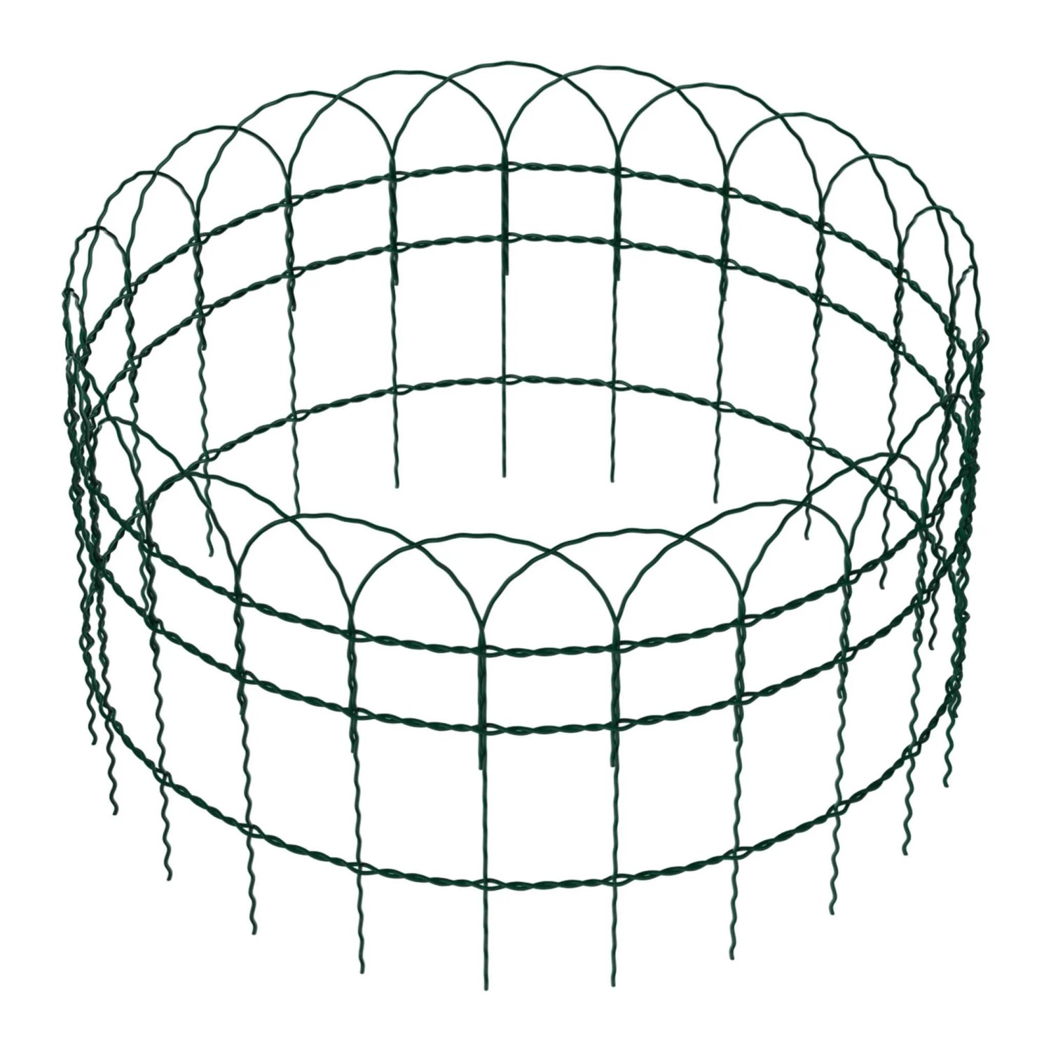 Wiltec Gartenzaun 0,65X10M Maschendrahtzaun Grün Stahl Pvc-Beschichtet Drahtzaun