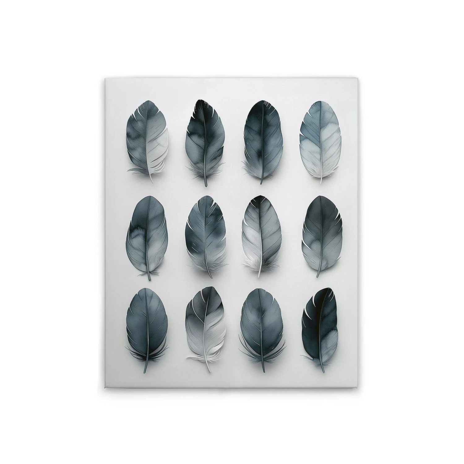 Tadessi Leinwandbild - M1-No.51794 - Federn Blau - 40 x 50 cm - Querformat