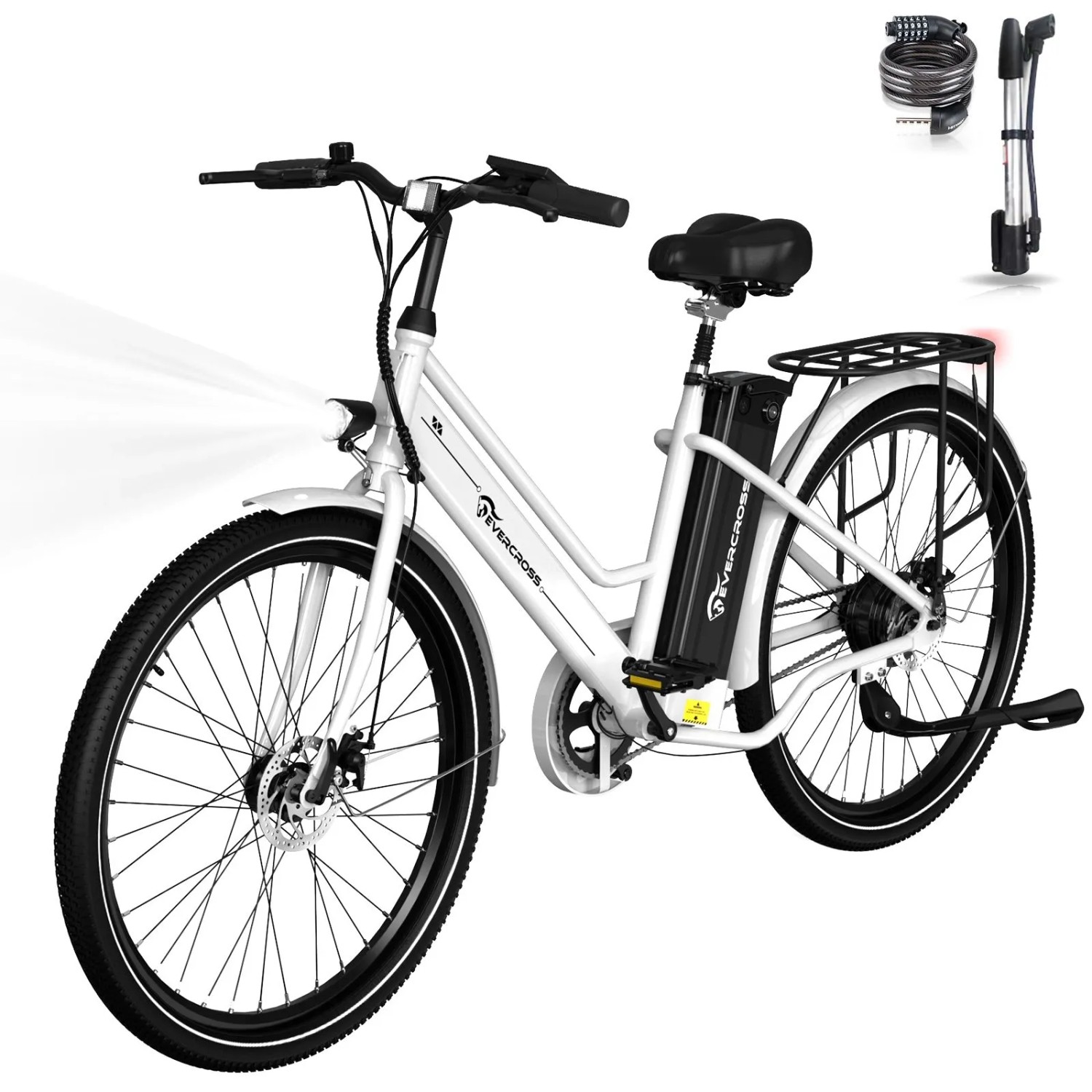 EVERCROSS EK8 E-bike 26 Zoll Herrenfahrrad 36V 15,6Ah Akku Reichweite 50-90KM 250W