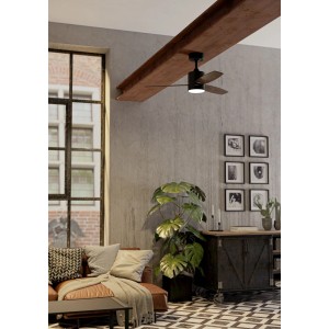 Eglo LED-Deckenventilator Mandaree 20 W Ø 106 cm Schwarz-Holz