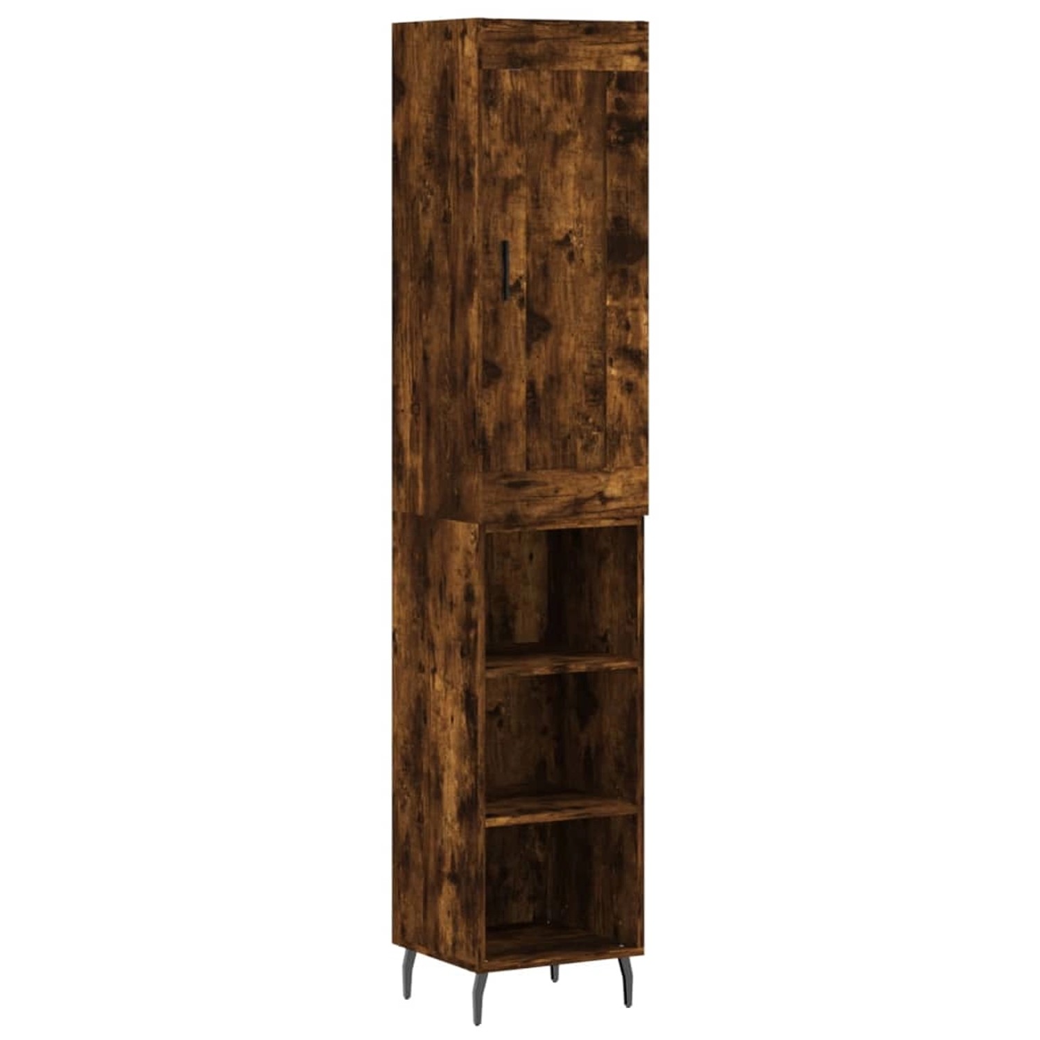 vidaXL Highboard Räuchereiche 34,5x34x180 cm Holzwerkstoff 3200342 günstig online kaufen
