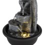 Globo Brunnen Fontana, Zimmerbrunnen aus Kunststoff in Schwarz-Matt, 19 cm hoch.