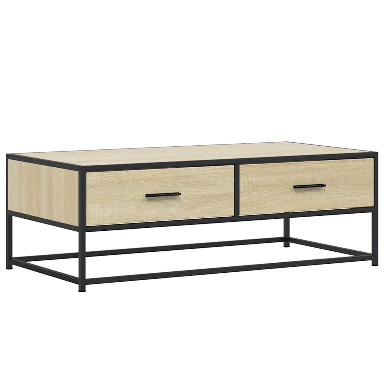 vidaXL Couchtisch Sonoma-Eiche 100x50x35 cm Holzwerkstoff und Metall 848780 günstig online kaufen