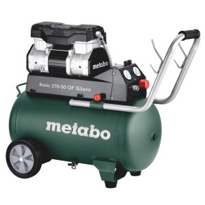Metabo Kompressor Basic 270-50 OF Silent, ölfrei, 50 Liter Kessel, mobil.