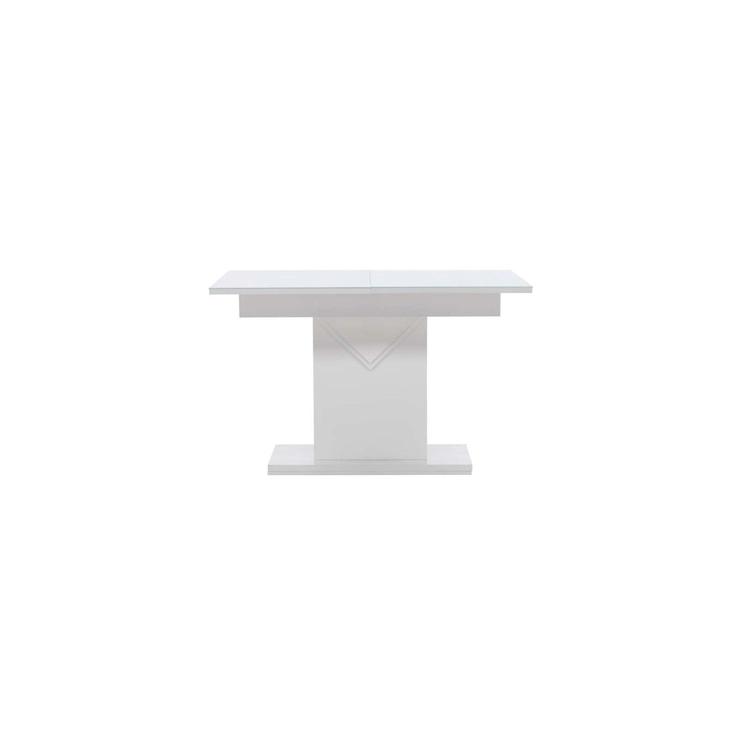 ebuy24 Pluto Esstisch 90x120cm Glas mit Auszug mit Zusatzplatten Weiß günstig online kaufen