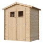 Timbela Gartenhaus M367+M367G aus Holz, 1,98 m², mit Boden. Gartenschuppen mit Doppeltür und zwei Fenstern.