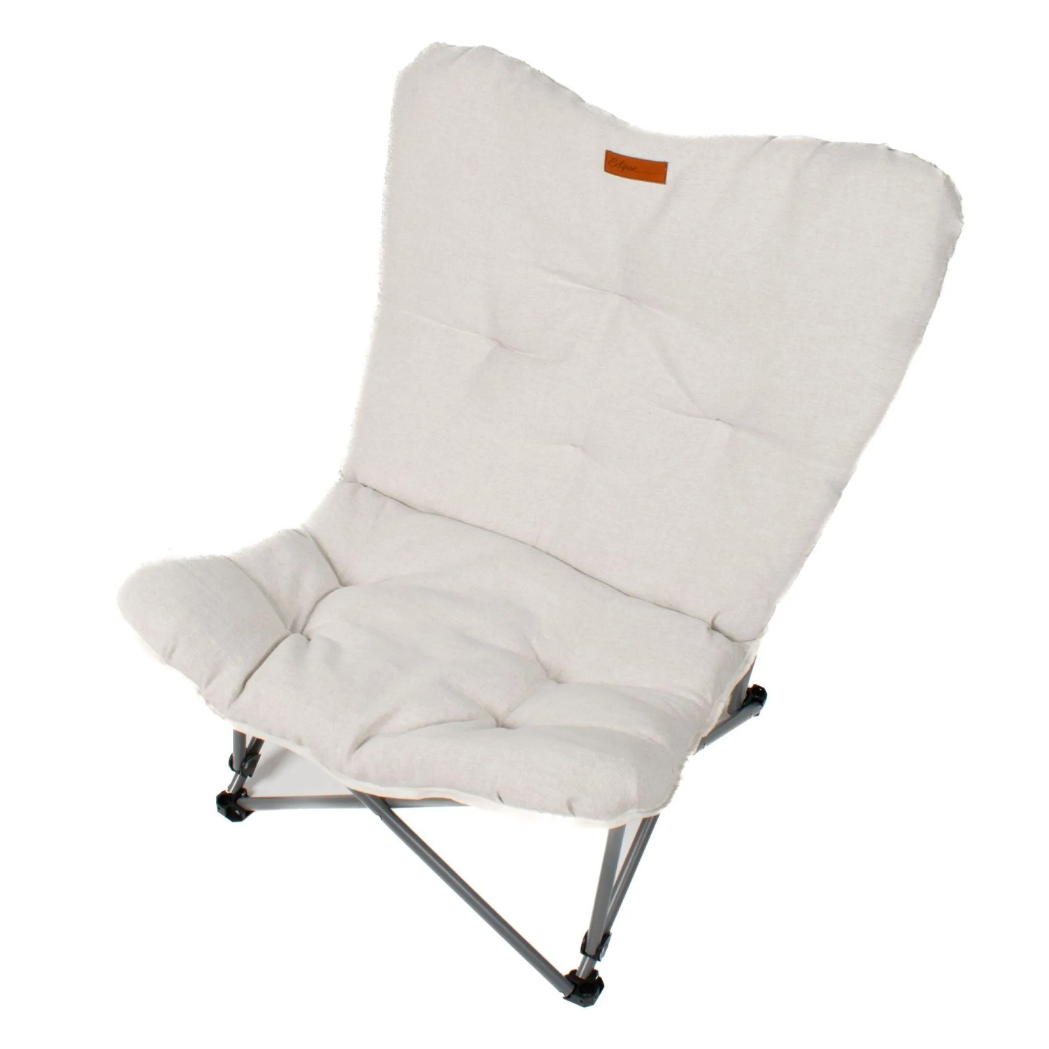 Beiger Eclipse Campingstuhl Herkules, Faltstuhl für Outdoor, Garten, Balkon. Klappbarer Angelstuhl mit Transporttasche.