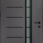 Moderne Splendoor Sicherheits-Haustür Berlin Prime RC2 in Anthrazit mit Glaseinsatz, 100x210 cm.
