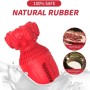 Rotes Petsation Kauspielzeug Rocket für Hunde, Intelligenzspielzeug aus Kautschuk.