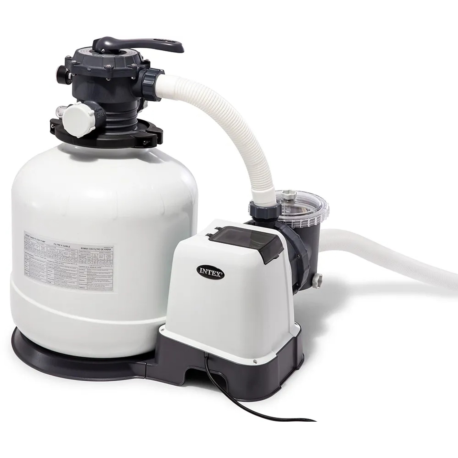 Krystal Clear Sandfilteranlage SF60220-2 von Intex für Pools bis 42.000 l. Sandfilter für sauberes Poolwasser.