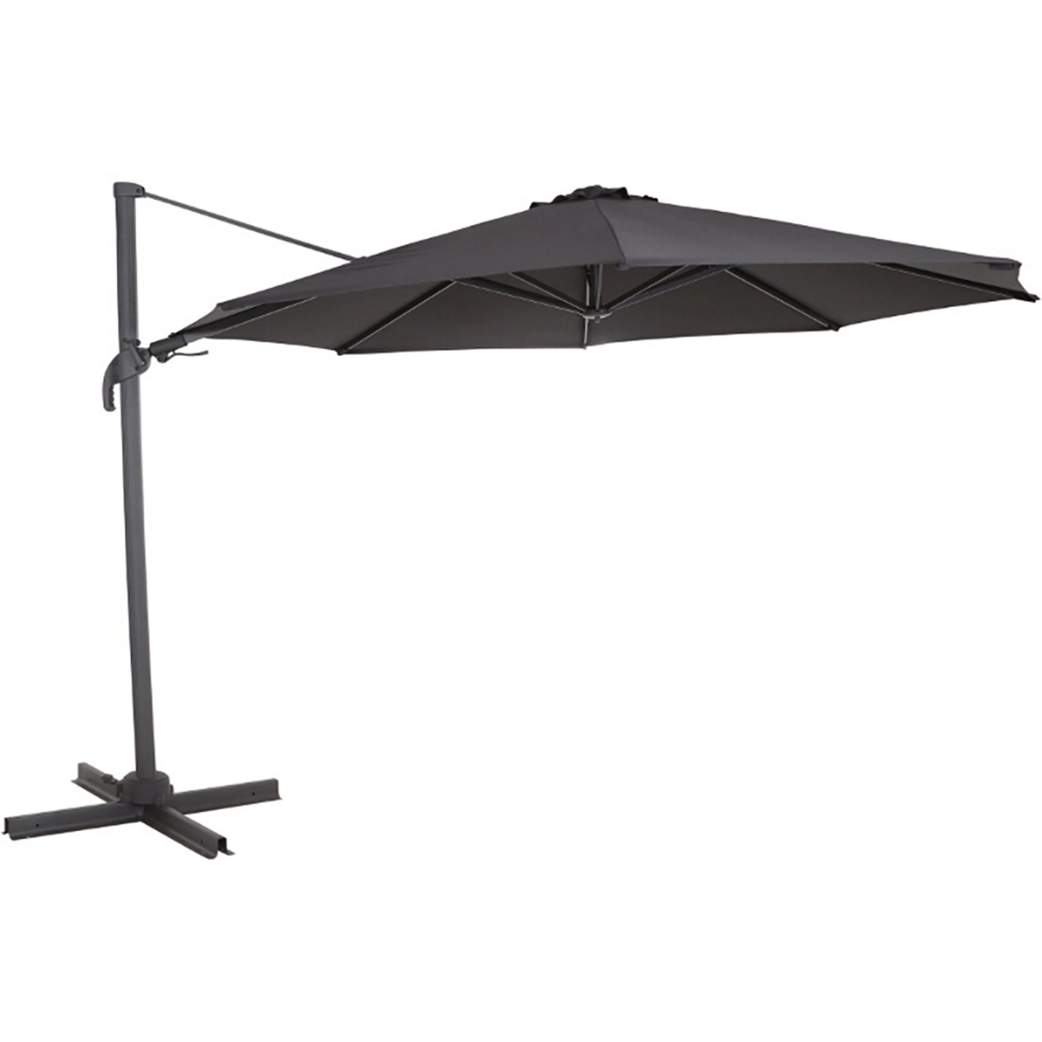 Siena Garden Ampelschirm Ø 350 cm Anthrazit mit Kurbelmechanik