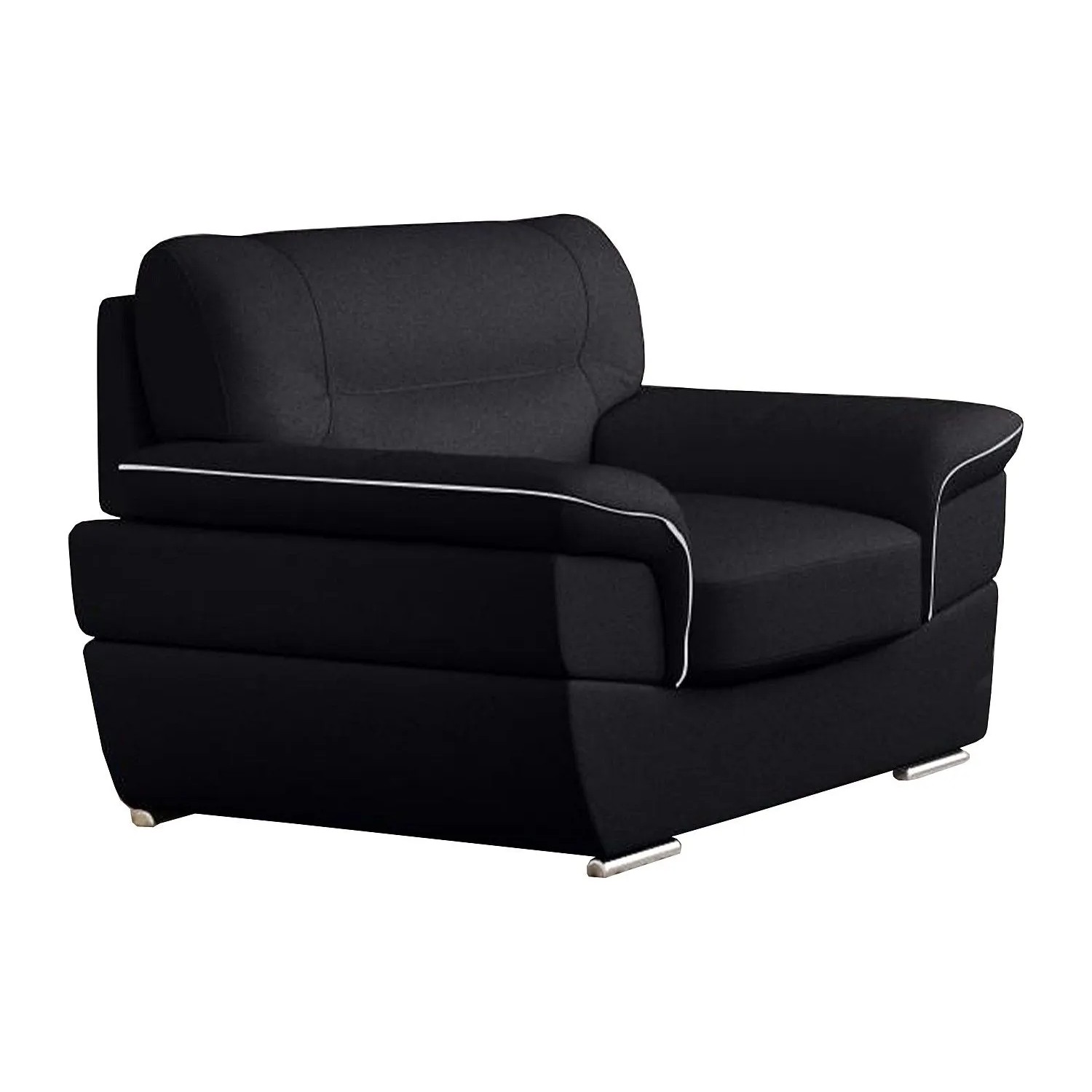 Vente-unique Sessel Mit Gerader Rückenlehne Thibault Schwarz 115 cm