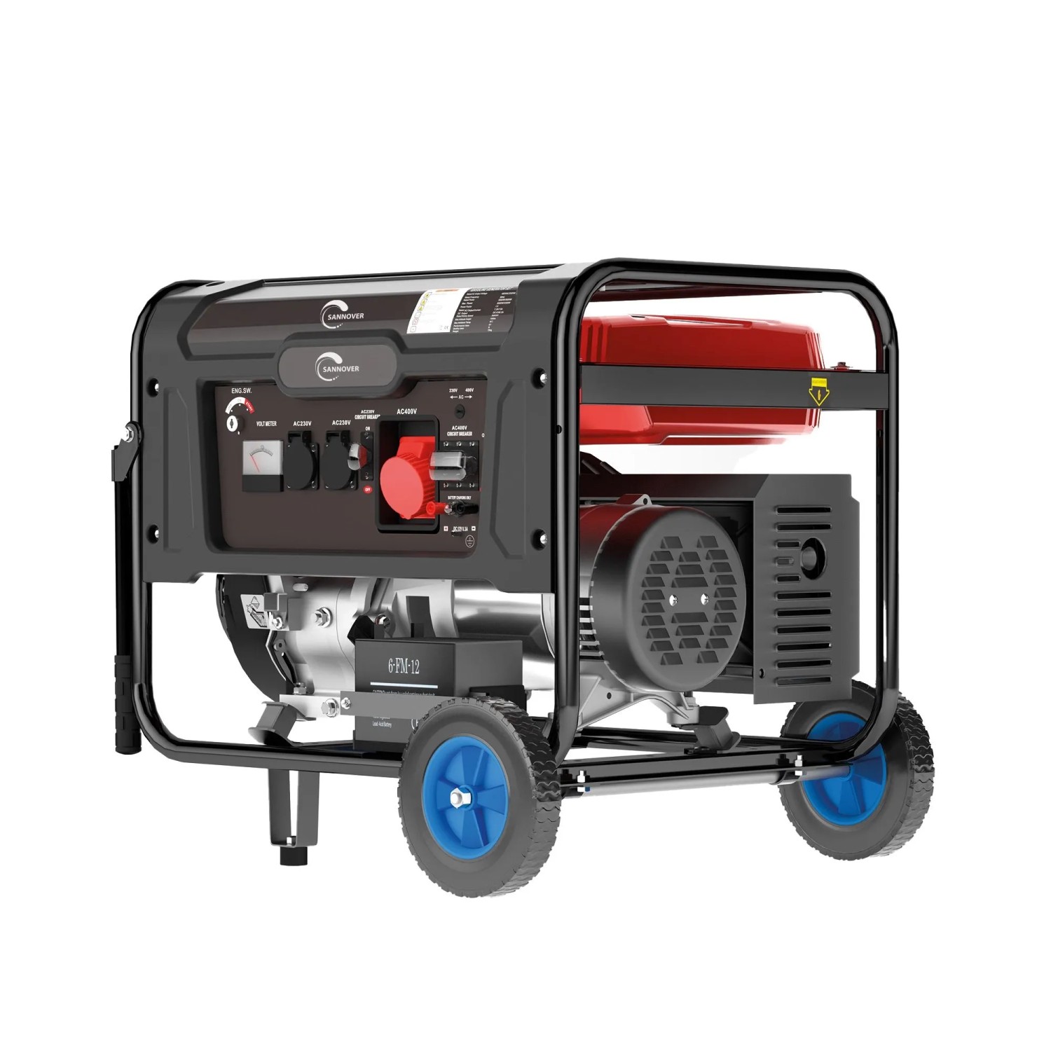 Sannover Benzin Stromgenerator 5500W Stromios mit 3 Steckdosen