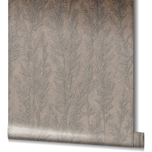 Marburg Vliestapete Natural Opulence mit floralem Muster in Rot und Braun.