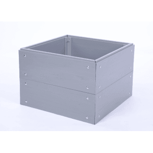 PROREGAL Hochbeete Growline Plast HxBxT 41x60x60cm 2 Ebenen Grau