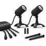 Oase LunAqua Connect Starter Set: 2 Teichstrahler, Controller, Erdspieße für Garten- und Teichbeleuchtung.