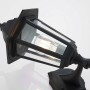 Schwarze Lindby Nane Außenwandleuchte im Retro-Stil mit klarem Glas und E27 Fassung.
